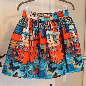 Alice + Olivia high waisted mini skirt, Italy, 2